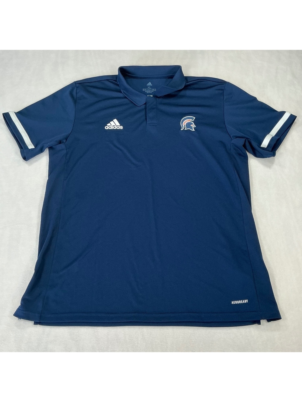 Adidas Men's XL Performance Polo Shirt with Trojans Logo - AEROREADY Moisture-Wr